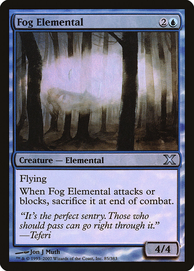 Fog Elemental (Premium Foil) [Tenth Edition] | Fandemonia Ltd