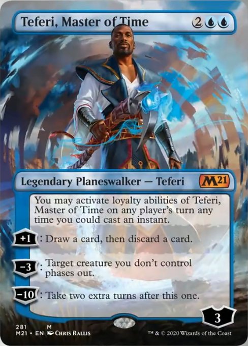 Teferi, Master of Time (Borderless) [Core Set 2021] | Fandemonia Ltd