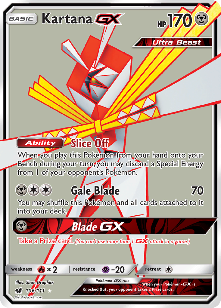 Kartana GX (106/111) [Sun & Moon: Crimson Invasion] | Fandemonia Ltd