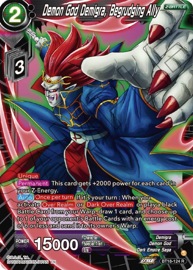 Demon God Demigra, Begrudging Ally (BT18-124) [Dawn of the Z-Legends] | Fandemonia Ltd