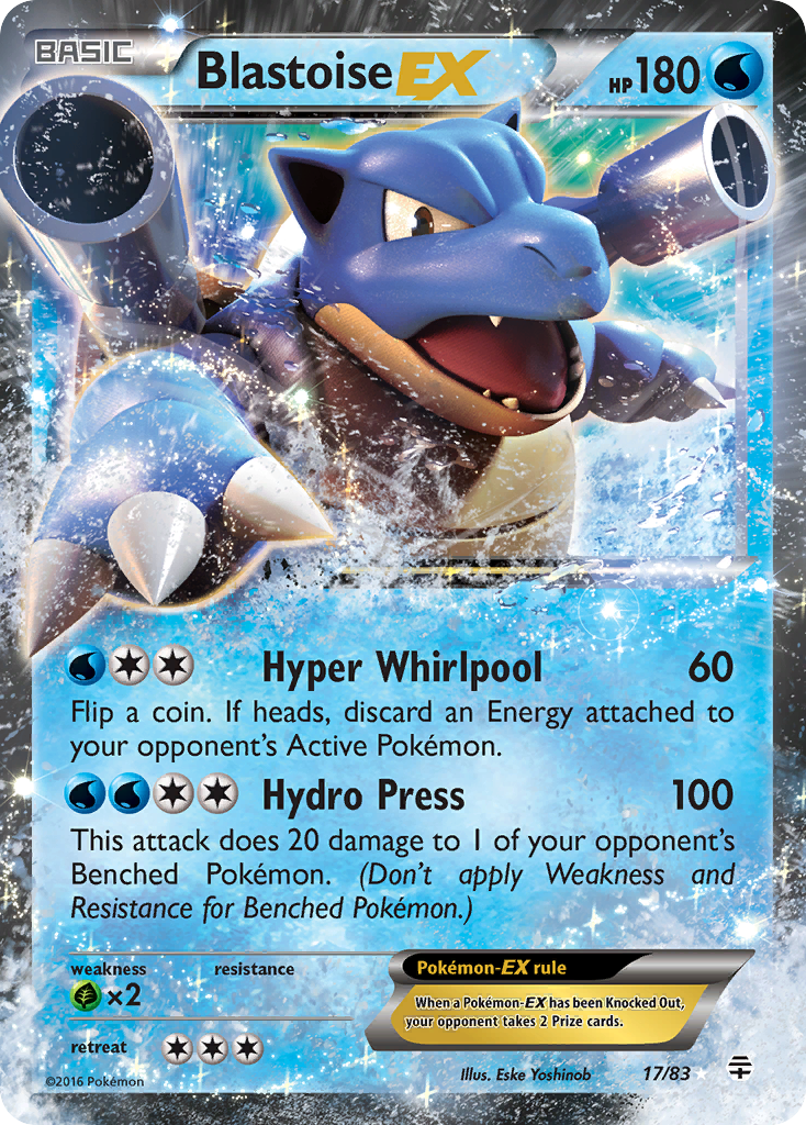 Blastoise EX (17/83) [XY: Generations] | Fandemonia Ltd