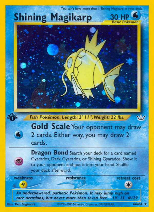 Shining Magikarp (66/64) [Neo Revelation 1st Edition] | Fandemonia Ltd