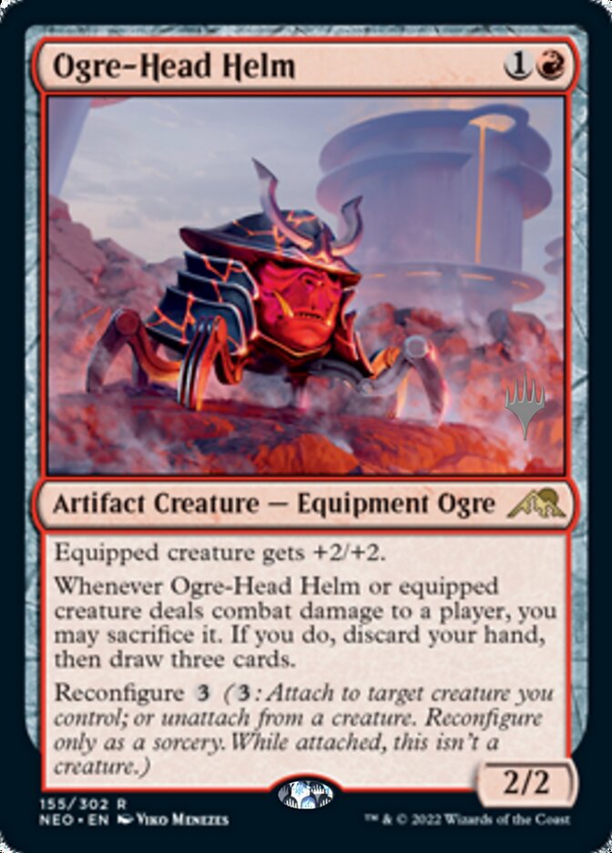 Ogre-Head Helm (Promo Pack) [Kamigawa: Neon Dynasty Promos] | Fandemonia Ltd