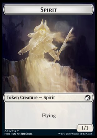 Spirit // Devil Double-sided Token [Innistrad: Midnight Hunt Tokens] | Fandemonia Ltd