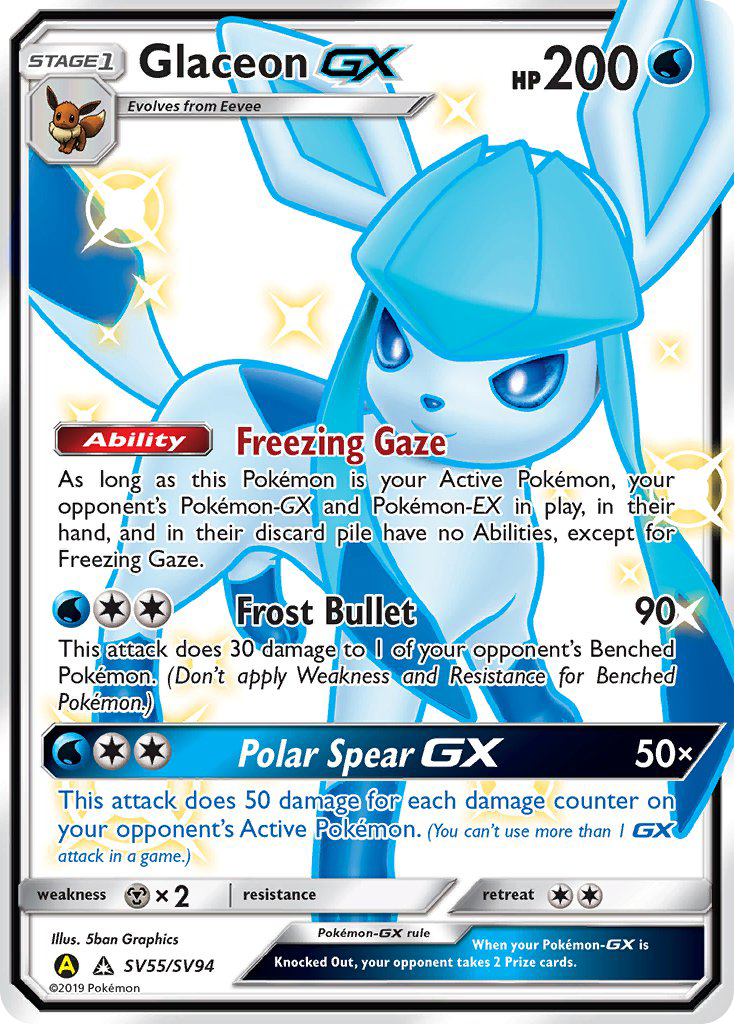 Glaceon GX (SV55/SV94) [Sun & Moon: Hidden Fates - Shiny Vault] | Fandemonia Ltd