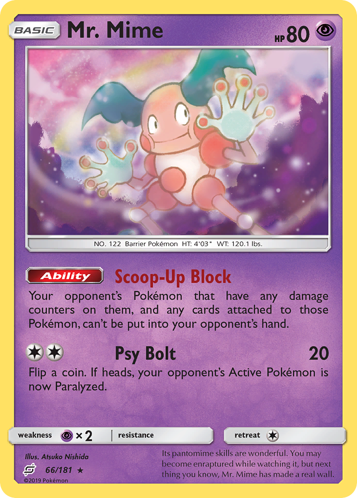 Mr. Mime (66/181) [Sun & Moon: Team Up] | Fandemonia Ltd