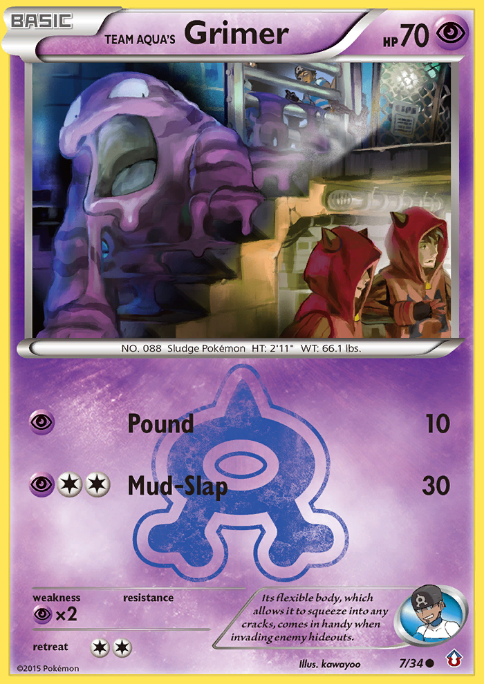 Team Aqua's Grimer (7/34) [XY: Double Crisis] | Fandemonia Ltd