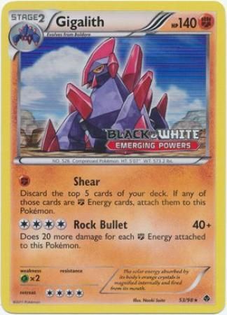 Gigalith (53/98) (Prerelease Promo) [Black & White: Black Star Promos] | Fandemonia Ltd