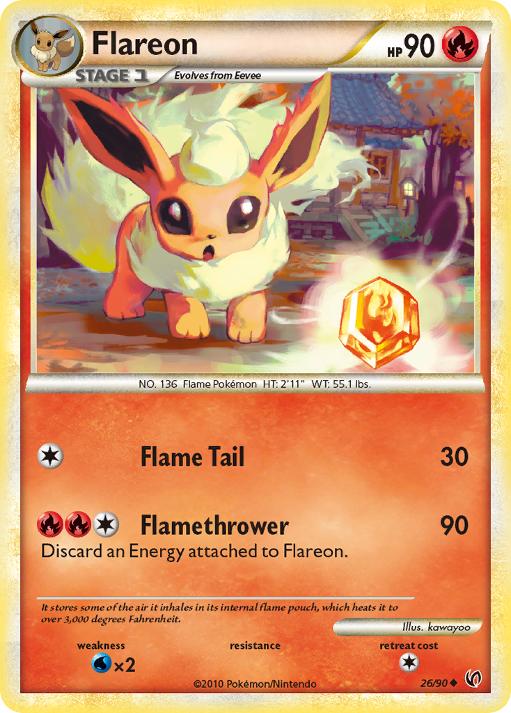 Flareon (26/90) [HeartGold & SoulSilver: Undaunted] | Fandemonia Ltd