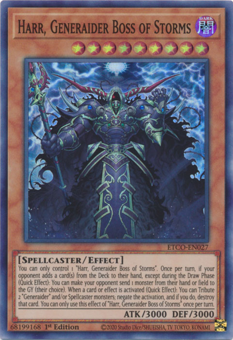 Harr, Generaider Boss of Storms [ETCO-EN027] Super Rare | Fandemonia Ltd