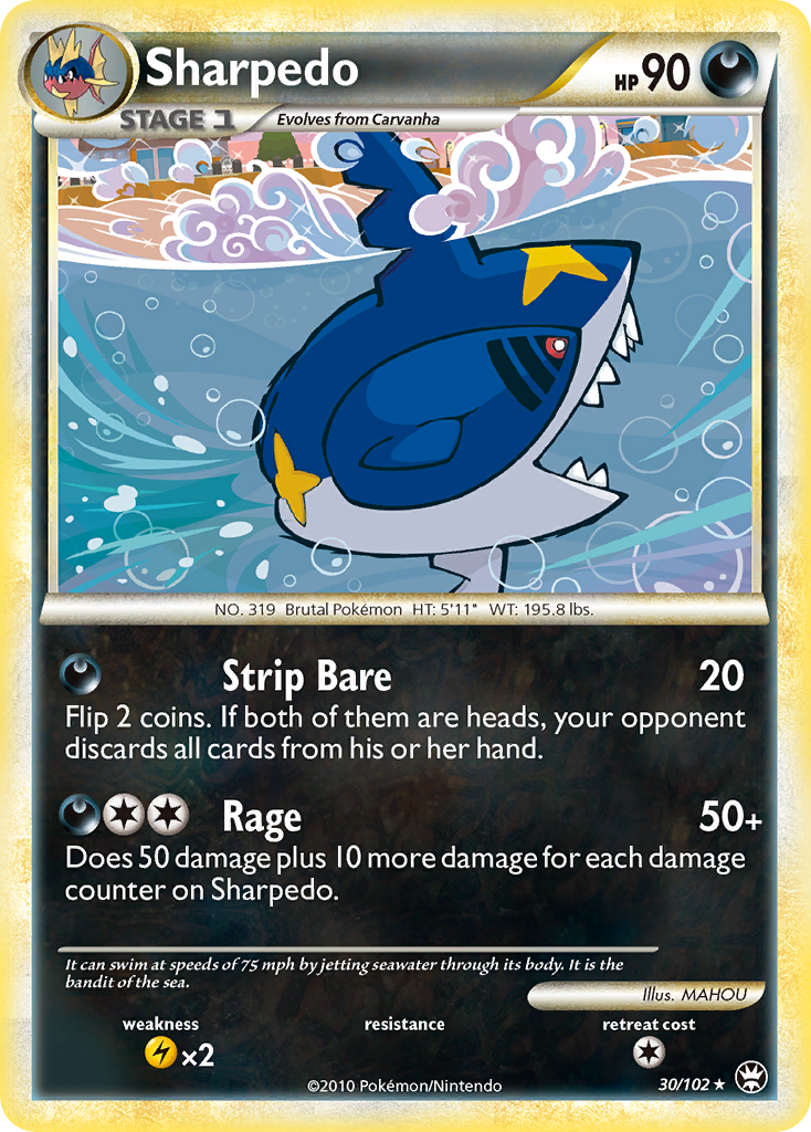 Sharpedo (30/102) [HeartGold & SoulSilver: Triumphant] | Fandemonia Ltd