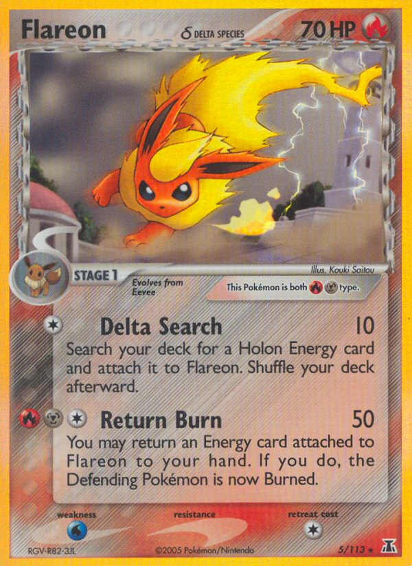 Flareon (5/113) (Delta Species) [EX: Delta Species] | Fandemonia Ltd