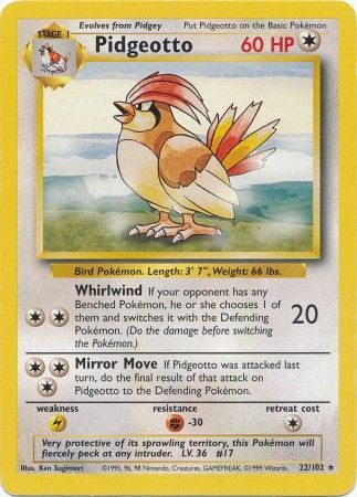 Pidgeotto (22/102) [Base Set Unlimited] | Fandemonia Ltd