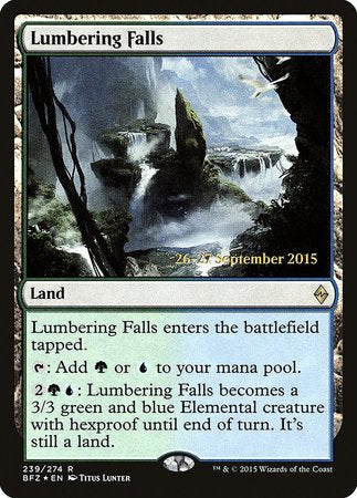 Lumbering Falls [Battle for Zendikar Promos] | Fandemonia Ltd