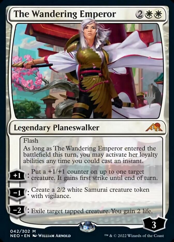 The Wandering Emperor (Promo Pack) [Kamigawa: Neon Dynasty Promos] | Fandemonia Ltd