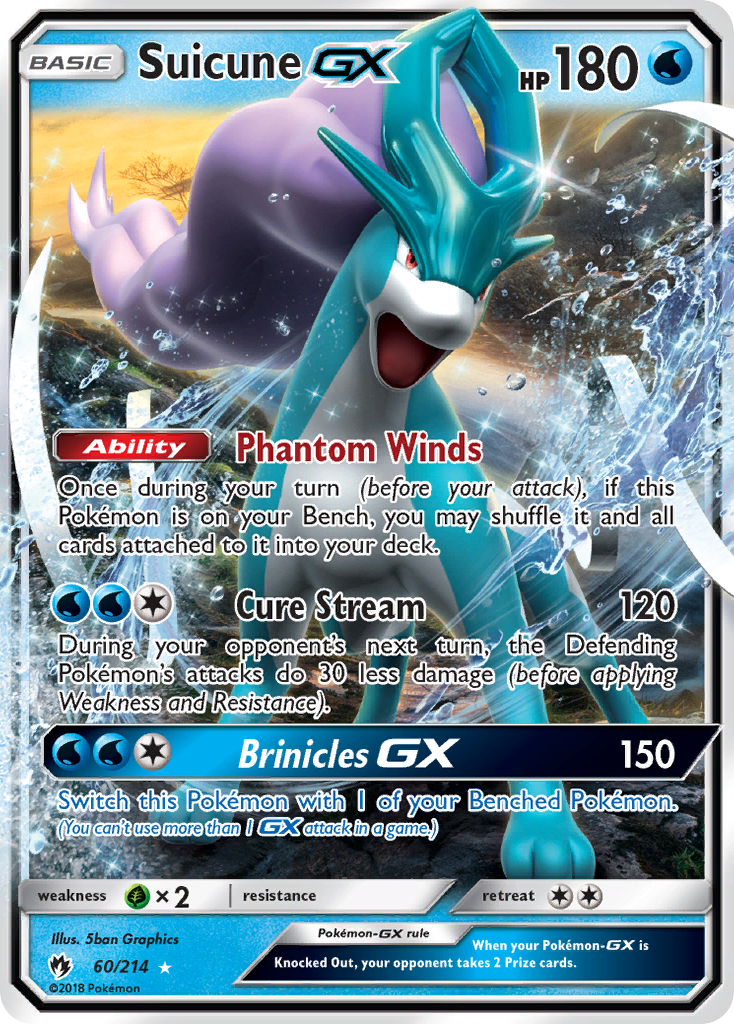 Suicune GX (60/214) [Sun & Moon: Lost Thunder] | Fandemonia Ltd