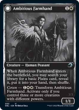 Ambitious Farmhand // Seasoned Cathar [Innistrad: Double Feature] | Fandemonia Ltd