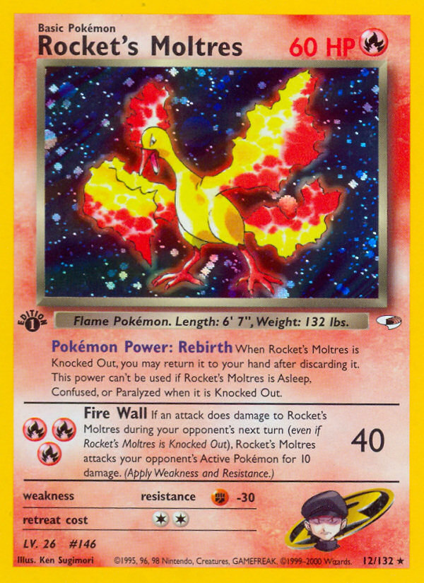 Rocket's Moltres (12/132) [Gym Heroes 1st Edition] | Fandemonia Ltd