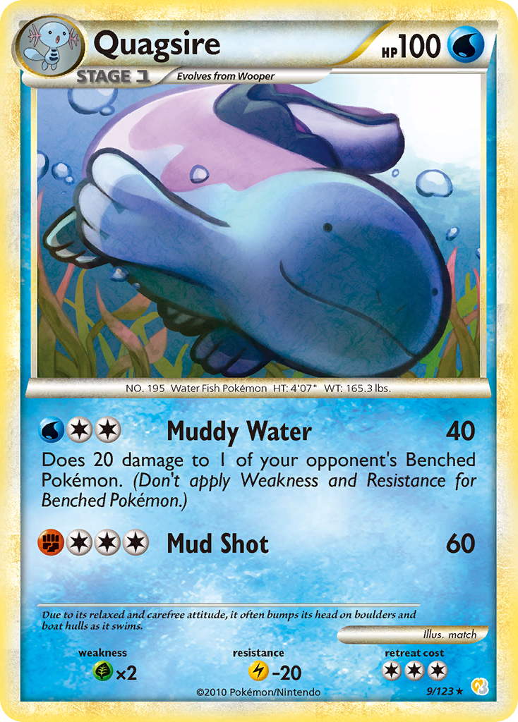 Quagsire (9/123) [HeartGold & SoulSilver: Base Set] | Fandemonia Ltd