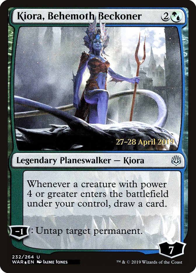 Kiora, Behemoth Beckoner  [War of the Spark Prerelease Promos] | Fandemonia Ltd