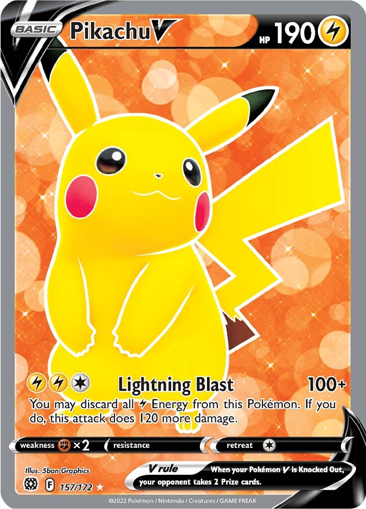 Pikachu V (157/172) [Sword & Shield: Brilliant Stars] | Fandemonia Ltd