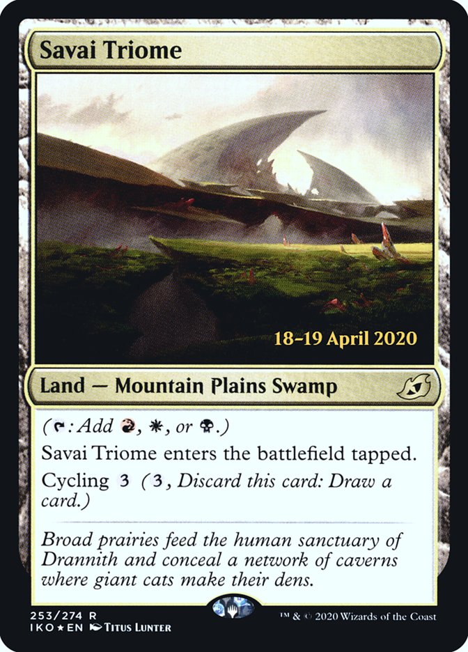 Savai Triome  [Ikoria: Lair of Behemoths Prerelease Promos] | Fandemonia Ltd