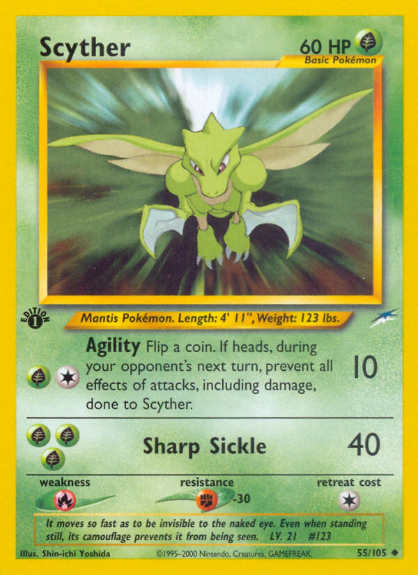 Scyther (55/105) [Neo Destiny 1st Edition] | Fandemonia Ltd