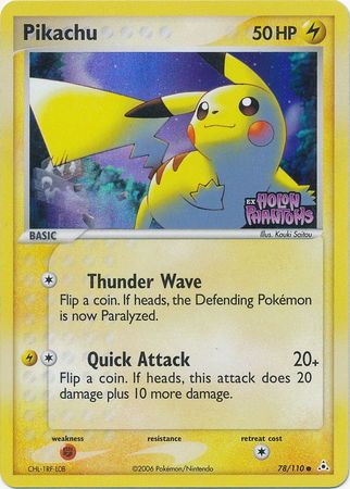 Pikachu (78/110) (Stamped) [EX: Holon Phantoms] | Fandemonia Ltd