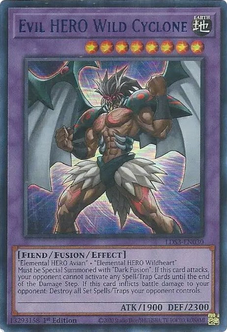 Evil HERO Wild Cyclone (Blue) [LDS3-EN030] Ultra Rare | Fandemonia Ltd