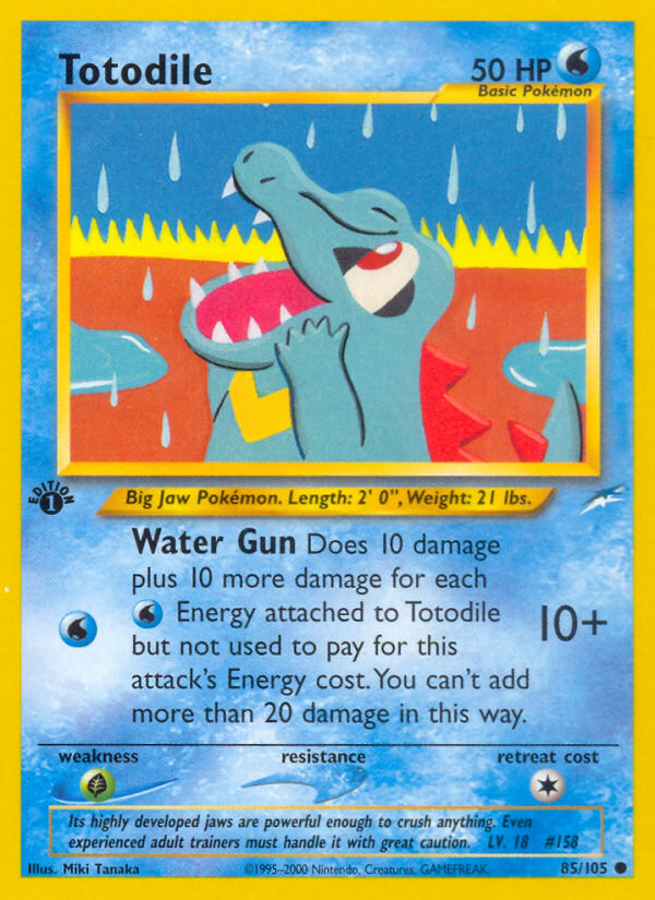 Totodile (85/105) [Neo Destiny 1st Edition] | Fandemonia Ltd