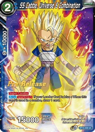 SS Cabba, Universe 6 Combination (BT15-038) [Saiyan Showdown Prerelease Promos] | Fandemonia Ltd