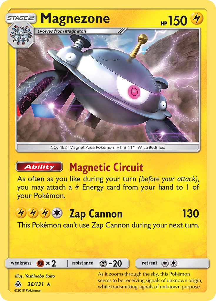 Magnezone (36/131) (Prerelease Kit Exclusive) (Theme Deck Exclusive) [Sun & Moon: Forbidden Light] | Fandemonia Ltd