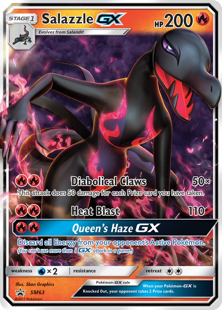 Salazzle GX (SM63) [Sun & Moon: Black Star Promos] | Fandemonia Ltd