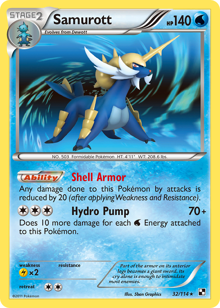 Samurott (32/114) [Black & White: Base Set] | Fandemonia Ltd