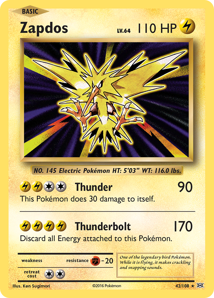 Zapdos (42/108) [XY: Evolutions] | Fandemonia Ltd