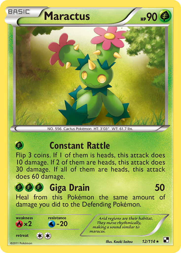 Maractus (12/114) [Black & White: Base Set] | Fandemonia Ltd