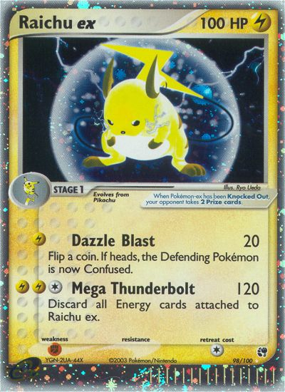 Raichu ex (98/100) [EX: Sandstorm] | Fandemonia Ltd