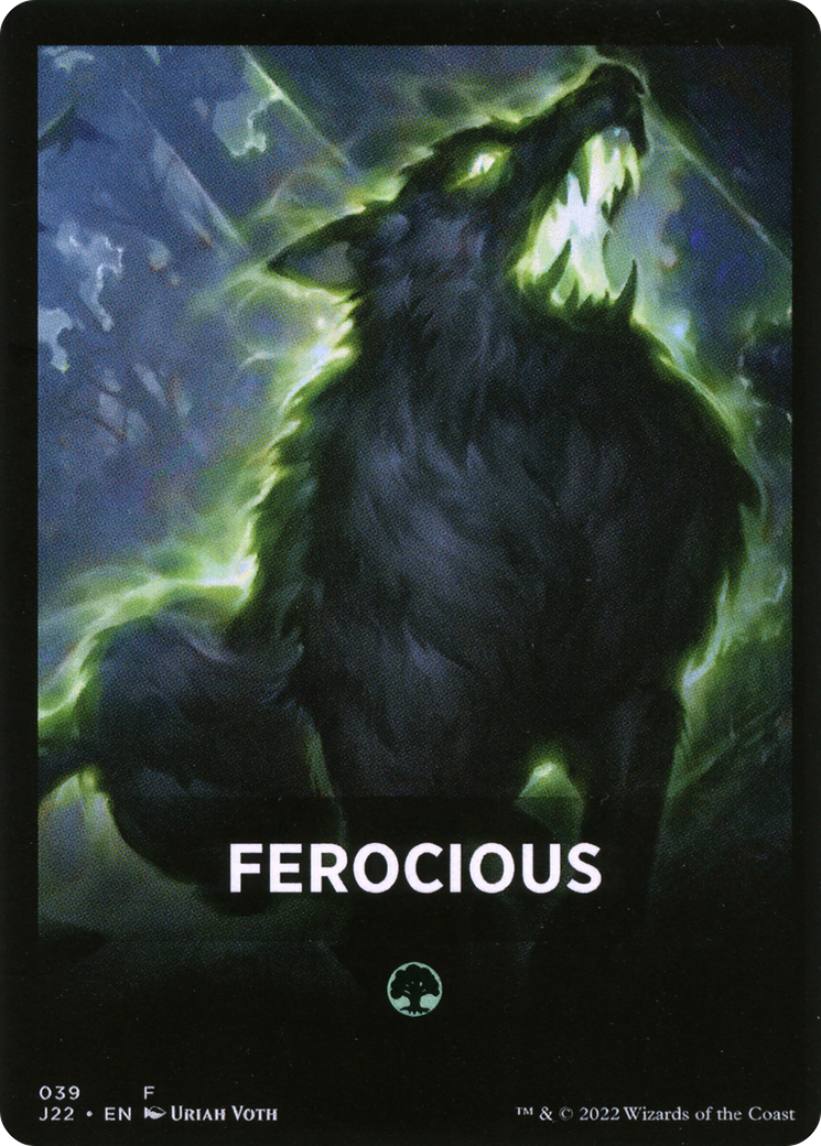 Ferocious Theme Card [Jumpstart 2022 Front Cards] | Fandemonia Ltd