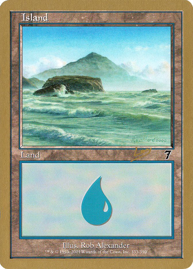 Island (333) (Raphael Levy) [World Championship Decks 2002] | Fandemonia Ltd