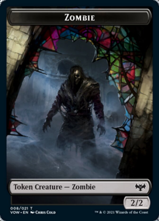 Zombie (008) // Boar Double-sided Token [Innistrad: Crimson Vow Tokens] | Fandemonia Ltd