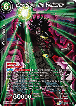 Dark Broly, the Vindicator (Common) [BT13-136] | Fandemonia Ltd