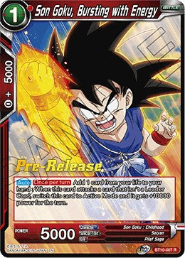 Son Goku, Bursting with Energy (BT10-007) [Rise of the Unison Warrior Prerelease Promos] | Fandemonia Ltd