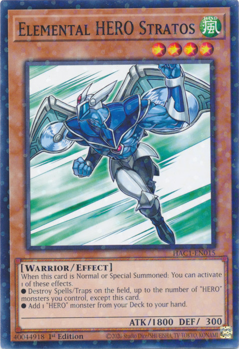 Elemental HERO Stratos (Duel Terminal) [HAC1-EN015] Common | Fandemonia Ltd