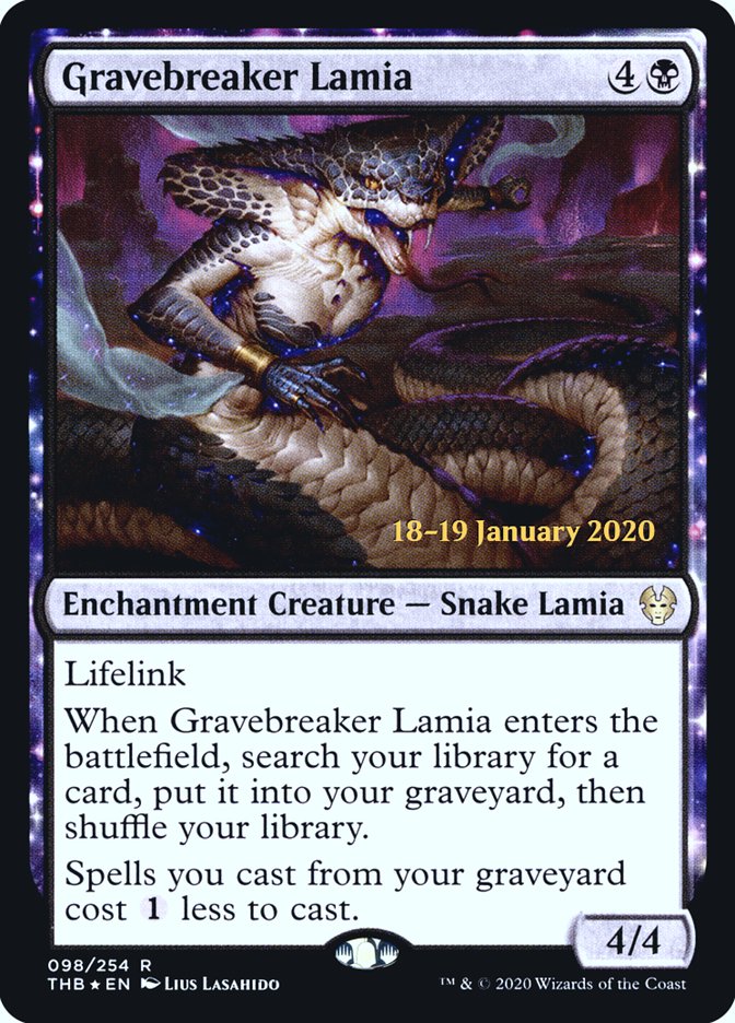 Gravebreaker Lamia [Theros Beyond Death Prerelease Promos] | Fandemonia Ltd