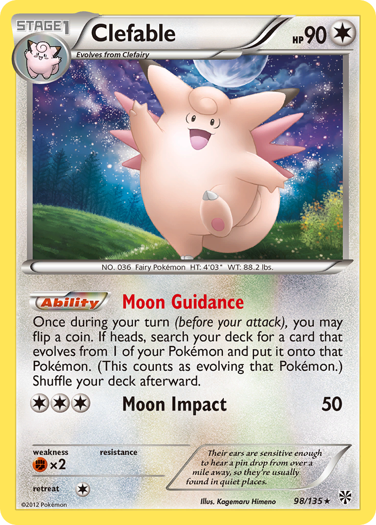 Clefable (98/135) [Black & White: Plasma Storm] | Fandemonia Ltd