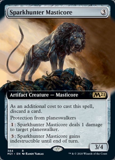 Sparkhunter Masticore (Extended Art) [Core Set 2021] | Fandemonia Ltd