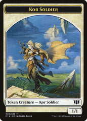 Kor Soldier // Pegasus Double-sided Token [Commander 2014 Tokens] | Fandemonia Ltd