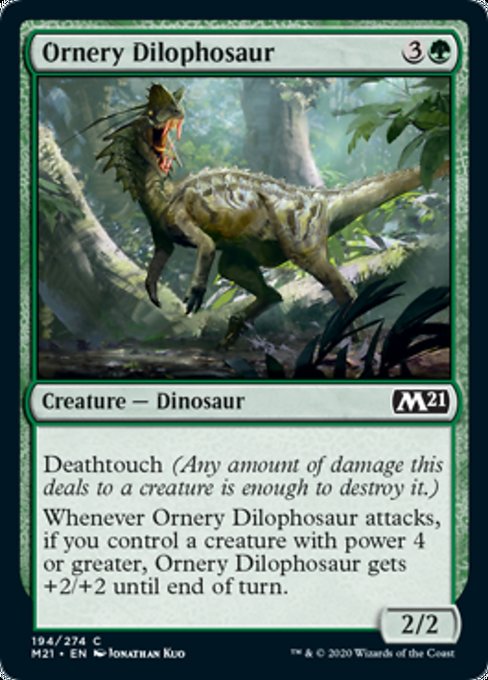 Ornery Dilophosaur [Core Set 2021] | Fandemonia Ltd