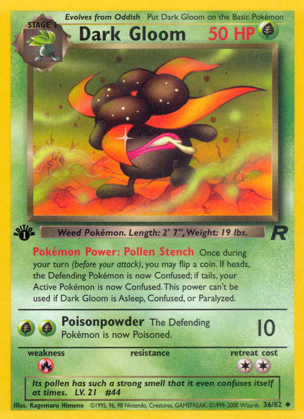 Dark Gloom (36/82) [Team Rocket 1st Edition] | Fandemonia Ltd