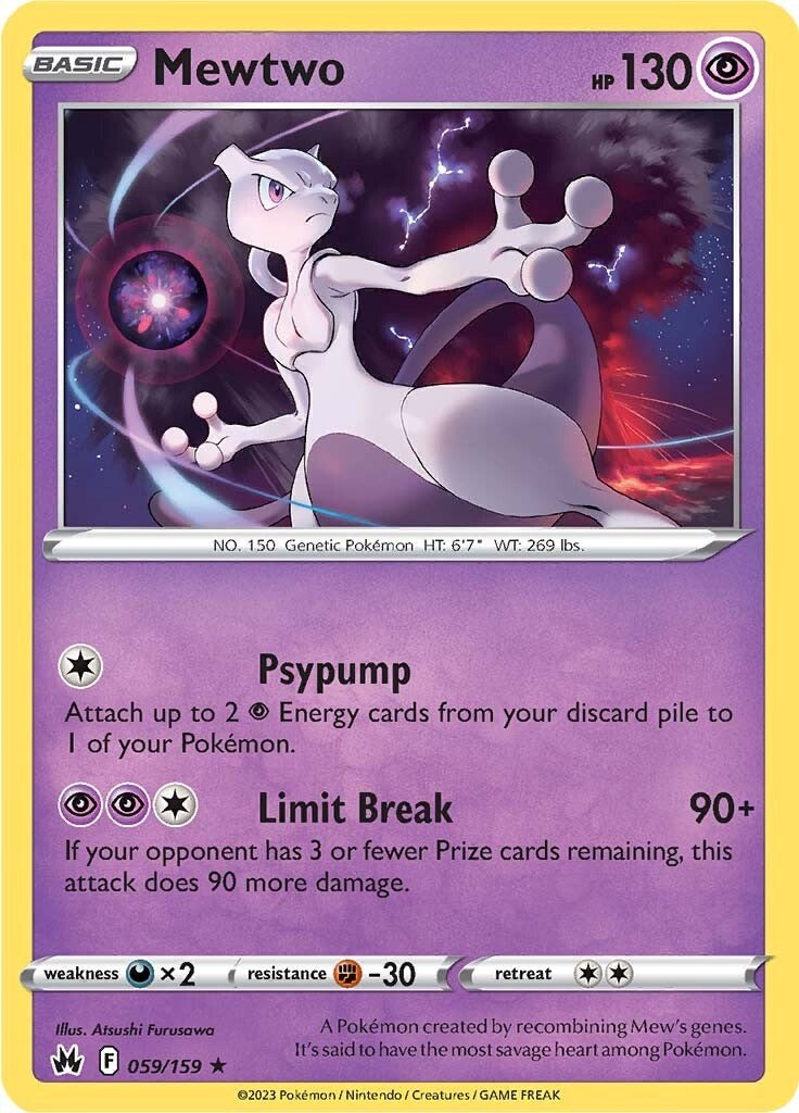 Mewtwo (059/159) [Sword & Shield: Crown Zenith] | Fandemonia Ltd